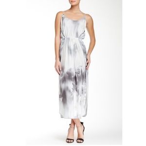 Halston Heritage Print Silk Charmeuse Maxi Dress
